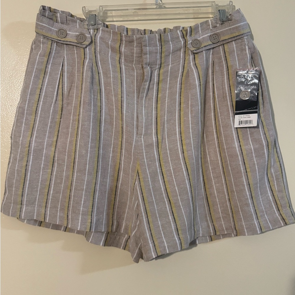 New Striped Linen Shorts